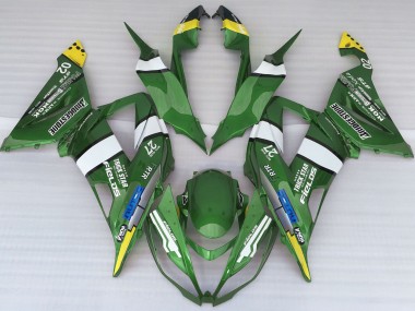 Estilo De Logotipo Verde 2013-2018 Kawasaki ZX6R Carenados Moto