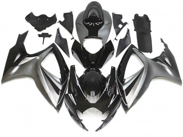 Estilo Especial OEM Plateado & Negro 2006-2007 Suzuki GSXR 600-750 Carenados Moto Estilo Especial OEM Plateado & Negro 2006-2007 Suzuki GSXR 600-750 Carenados Moto