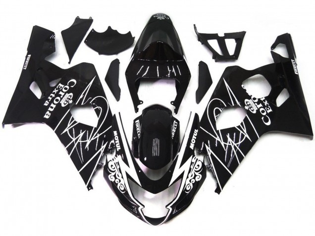 Estilo Negro Brillante Corona 2004-2005 Suzuki GSXR 600-750 Carenados Moto Estilo Negro Brillante Corona 2004-2005 Suzuki GSXR 600-750 Carenados Moto