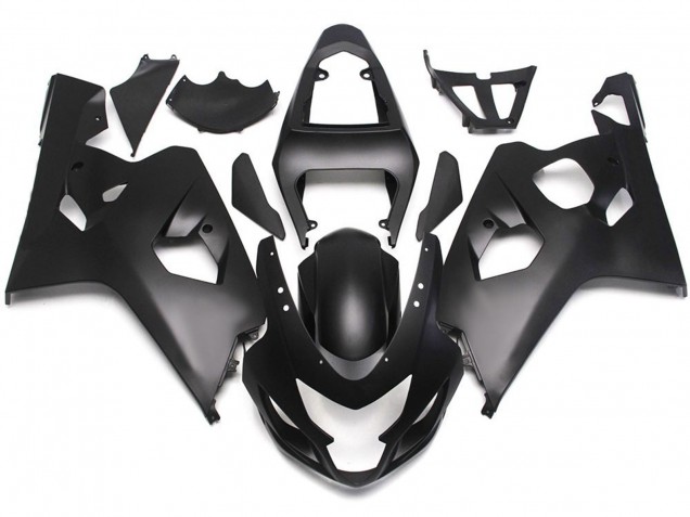 Estilo Negro Mate Con Calcomanías Rojas 2004-2005 Suzuki GSXR 600-750 Carenados Moto Estilo Negro Mate Con Calcomanías Rojas 2004-2005 Suzuki GSXR 600-750 Carenados Moto