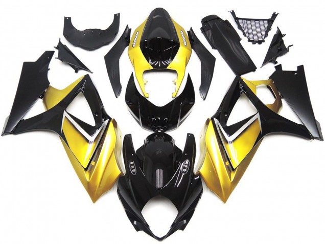 Estilo Personalizado OEM Amarillo Dorado 2007-2008 Suzuki GSXR 1000 Carenados Moto Estilo Personalizado OEM Amarillo Dorado 2007-2008 Suzuki GSXR 1000 Carenados Moto