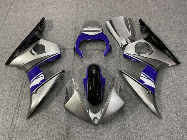 Estilo Plateado & Morado 2003-2004 Yamaha R6 Carenados Moto Estilo Plateado & Morado 2003-2004 Yamaha R6 Carenados Moto