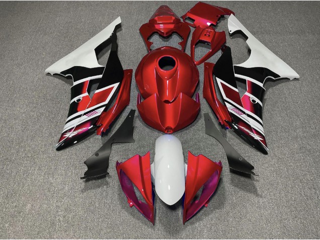 Estilo Rojo Blanco & Negro OEM 2008-2016 Yamaha R6 Carenados Moto Estilo Rojo Blanco & Negro OEM 2008-2016 Yamaha R6 Carenados Moto