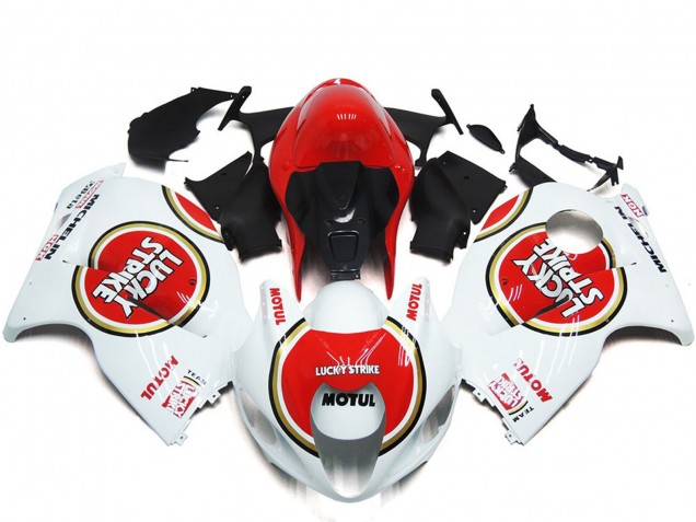 Estilo Rojo Lucky Strike 1997-2007 Suzuki GSXR 1300 Carenados Moto Estilo Rojo Lucky Strike 1997-2007 Suzuki GSXR 1300 Carenados Moto