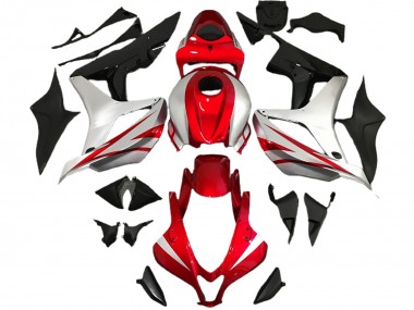 Estilo Rojo & Plateado OEM 2007-2008 Honda CBR600RR Carenados Moto