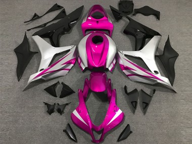 Estilo Rosa & Plateado OEM 2007-2008 Honda CBR600RR Carenados Moto