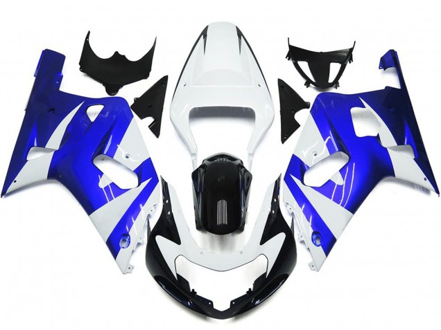 Estilo Vibrante Azul & Blanco OEM 2001-2003 Suzuki GSXR 600-750 Carenados Moto Estilo Vibrante Azul & Blanco OEM 2001-2003 Suzuki GSXR 600-750 Carenados Moto