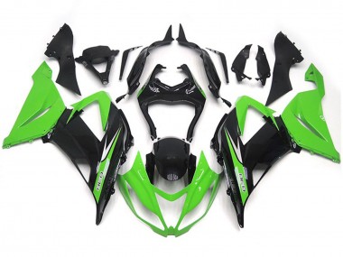 Estilo Vibrante Verde & Negro OEM 2013-2018 Kawasaki ZX6R Carenados Moto