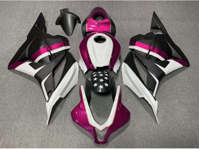 Estrella Negra Mate & Rosa 2009-2012 Honda CBR600RR Carenados Moto Estrella Negra Mate & Rosa 2009-2012 Honda CBR600RR Carenados Moto
