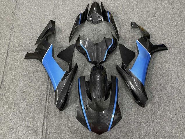 Fibra De Carbono & Azul Claro 2015-2019 Yamaha R1 Carenados Moto Fibra De Carbono & Azul Claro 2015-2019 Yamaha R1 Carenados Moto