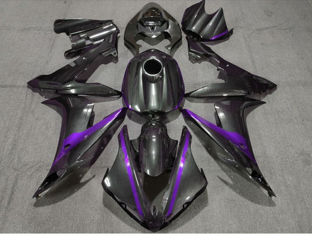Fibra De Carbono Estilo W Púrpura 2004-2006 Yamaha R1 Carenados Moto Fibra De Carbono Estilo W Púrpura 2004-2006 Yamaha R1 Carenados Moto