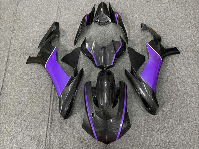 Fibra De Carbono & Morado 2015-2019 Yamaha R1 Carenados Moto Fibra De Carbono & Morado 2015-2019 Yamaha R1 Carenados Moto