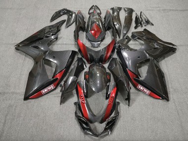Fibra De Carbono Rojo 2009-2016 Suzuki GSXR 1000 Carenados Moto