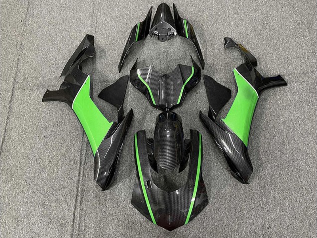 Fibra De Carbono & Verde 2015-2019 Yamaha R1 Carenados Moto Fibra De Carbono & Verde 2015-2019 Yamaha R1 Carenados Moto