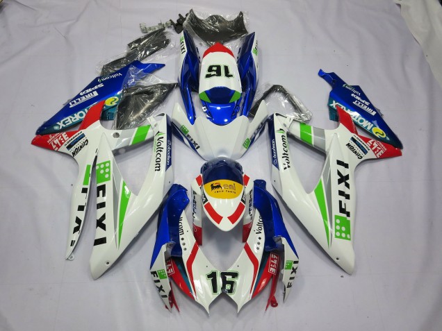 Fixi Azul 2008-2010 Suzuki GSXR 600-750 Carenados Moto Fixi Azul 2008-2010 Suzuki GSXR 600-750 Carenados Moto