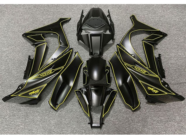Forro Negro Mate & Amarillo 2011-2015 Kawasaki ZX10R Carenados Moto Forro Negro Mate & Amarillo 2011-2015 Kawasaki ZX10R Carenados Moto