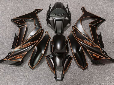 Forro Negro Mate & Naranja 2011-2015 Kawasaki ZX10R Carenados Moto