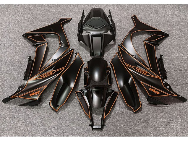 Forro Negro Mate & Naranja 2011-2015 Kawasaki ZX10R Carenados Moto Forro Negro Mate & Naranja 2011-2015 Kawasaki ZX10R Carenados Moto