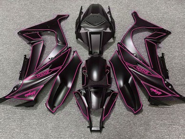 Forro Negro Mate & Rosa 2011-2015 Kawasaki ZX10R Carenados Moto