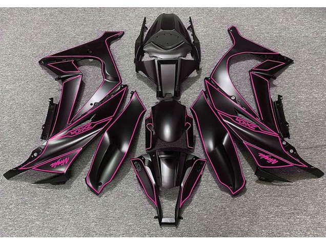 Forro Negro Mate & Rosa 2011-2015 Kawasaki ZX10R Carenados Moto Forro Negro Mate & Rosa 2011-2015 Kawasaki ZX10R Carenados Moto