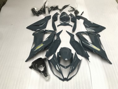 Gris Brillante 2013-2018 Kawasaki ZX6R Carenados Moto