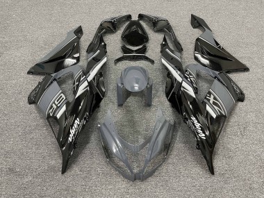 Gris Brillante & Negro 2013-2018 Kawasaki ZX6R Carenados Moto