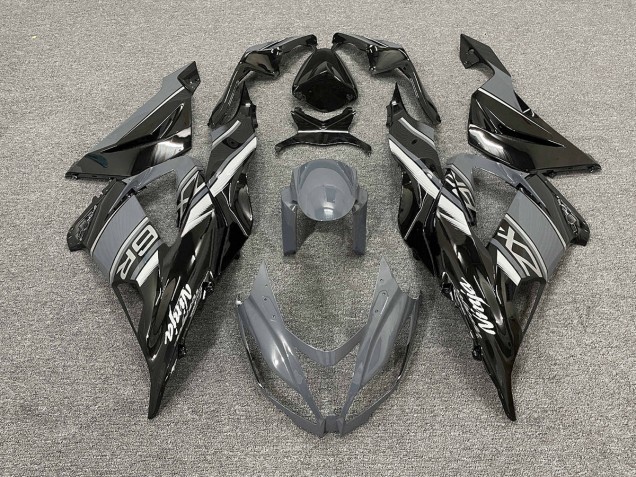Gris Brillante & Negro 2013-2018 Kawasaki ZX6R Carenados Moto Gris Brillante & Negro 2013-2018 Kawasaki ZX6R Carenados Moto
