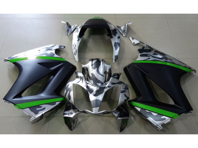 Gris Camuflaje & Verde 2002-2012 Honda VFR800 Carenados Moto Gris Camuflaje & Verde 2002-2012 Honda VFR800 Carenados Moto