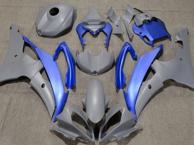 Gris Mate & Azul 2008-2016 Yamaha R6 Carenados Moto