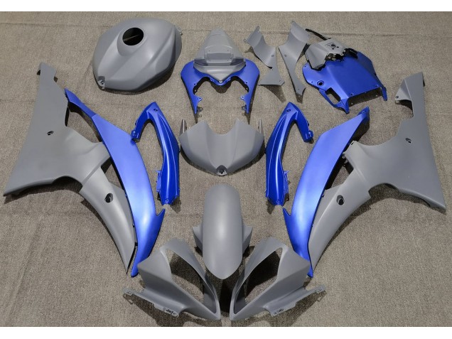 Gris Mate & Azul 2008-2016 Yamaha R6 Carenados Moto Gris Mate & Azul 2008-2016 Yamaha R6 Carenados Moto