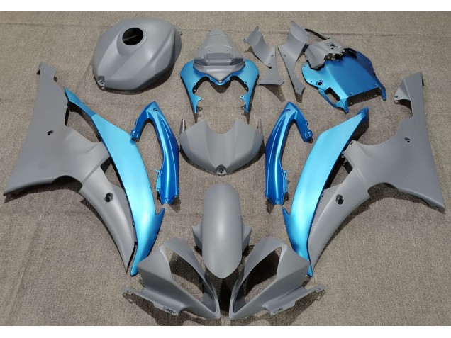 Gris Mate & Azul Cielo 2008-2016 Yamaha R6 Carenados Moto Gris Mate & Azul Cielo 2008-2016 Yamaha R6 Carenados Moto