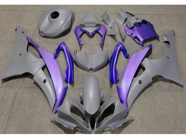 Gris Mate & Morado 2008-2016 Yamaha R6 Carenados Moto