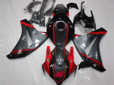 Gris Motul & Rojo 2008-2011 Honda CBR1000RR Carenados Moto