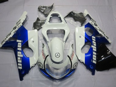 Jordan Azul & Blanco 2000-2002 Suzuki GSXR 1000 Carenados Moto