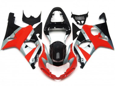 Kit Estilo Rojo Brillante OEM 2000-2002 Suzuki GSXR 1000 Carenados Moto
