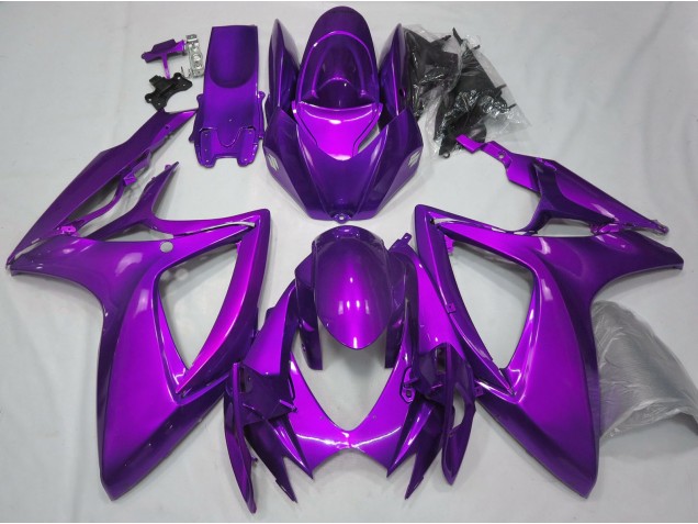 Liso Púrpura Brillo 2006-2007 Suzuki GSXR 600-750 Carenados Moto Liso Púrpura Brillo 2006-2007 Suzuki GSXR 600-750 Carenados Moto