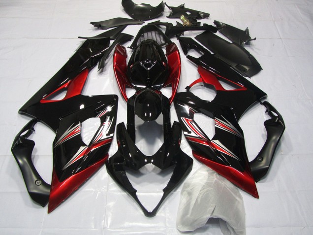 Llamarada Roja & Negra 2005-2006 Suzuki GSXR 1000 Carenados Moto Llamarada Roja & Negra 2005-2006 Suzuki GSXR 1000 Carenados Moto