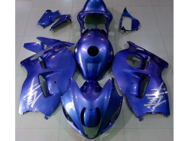 Logotipo Azul Brillante & Plateado 1997-2007 Suzuki GSXR 1300 Carenados Moto Logotipo Azul Brillante & Plateado 1997-2007 Suzuki GSXR 1300 Carenados Moto