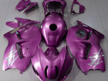 Logotipo Rosa Brillante & Plateado 1997-2007 Suzuki GSXR 1300 Carenados Moto