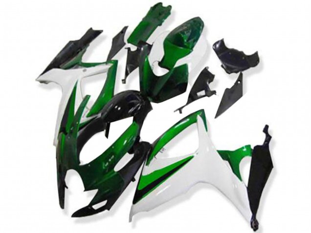 Comprar Carenados Moto Suzuki GSXR 600/750 2006-2007 - Blanco Verde Negro Brillante