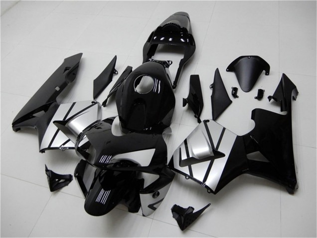 Comprar Carenados Moto Honda CBR600RR 2003-2004 - Plata Negro Brillante Raya