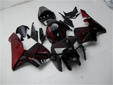 Comprar Kits Carenado Moto Honda CBR600RR 2005-2006 - Negro Brillante Rojo Llama