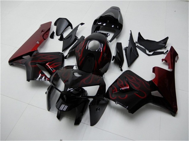 Comprar Kits Carenado Moto Honda CBR600RR 2005-2006 - Negro Brillante Rojo Llama