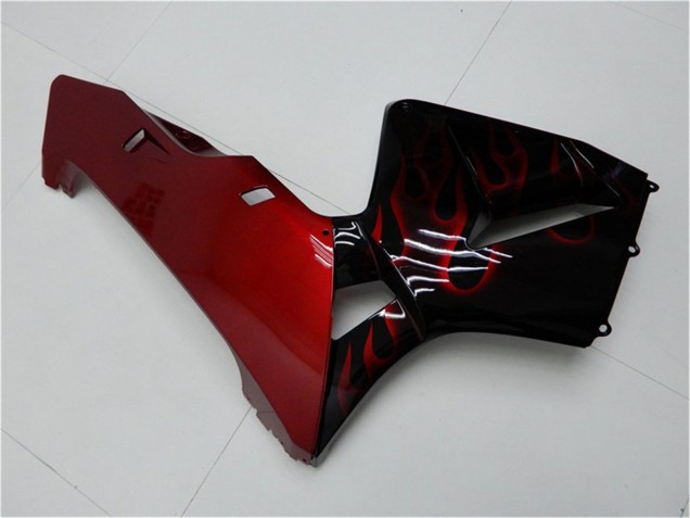 Comprar Kits Carenado Moto Honda CBR600RR 2005-2006 - Negro Brillante Rojo Llama