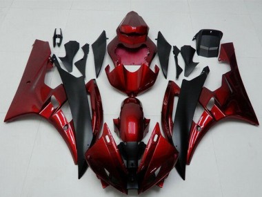 Comprar Kits Carenado Moto Yamaha YZF R6 2006-2007 - Rojo Negro Mate