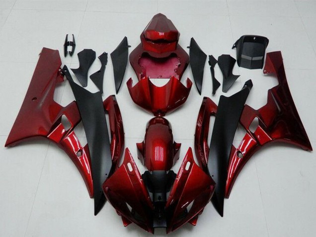 Comprar Kits Carenado Moto Yamaha YZF R6 2006-2007 - Rojo Negro Mate