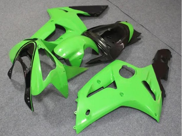 Comprar Carenados Moto Kawasaki ZX6R 2003-2004 - Verde Claro Negro Brillante