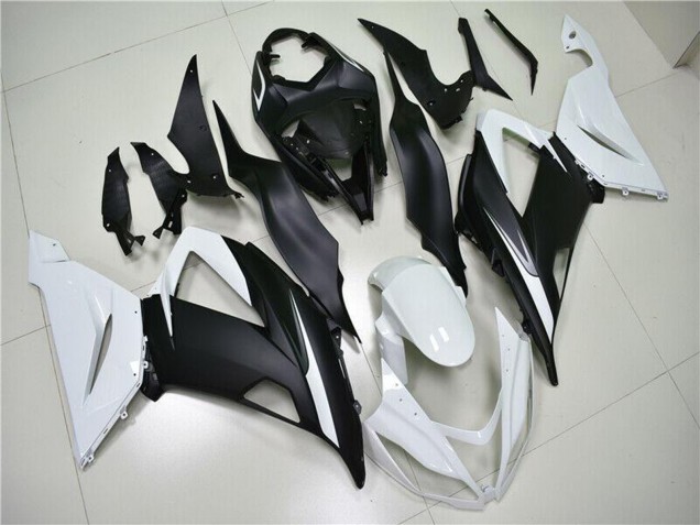 Comprar Carenados ABS Kawasaki ZX6R 2013-2018 - Blanco Negro Mate