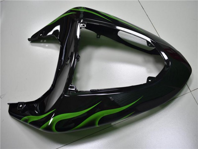 Comprar Carenados Moto Kawasaki ZX10R 2006-2007 - Negro Brillante Verde Llama