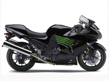 Comprar Carenados Moto Kawasaki ZX14R ZZR1400 2006-2011 - Negro Brillante Verde